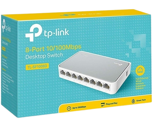 Switch de Sobremesa TP-Link Con 8 Puertos a 10/100Mbps TL-SF1008D - Distec